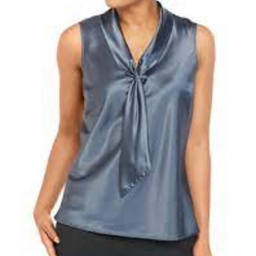 Tahari ASL Petite Sleeveless Solid Sailor Top